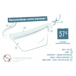 Sac banane à personnaliser - Version été - 100% tissu