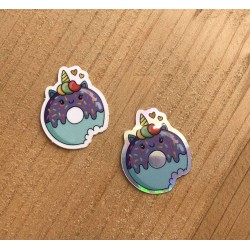 Sticker Kawaii Donut Licorne