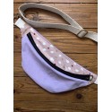 Sac banane en velours côtelé violet pastel - Lapins