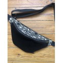 Sac banane en velours côtelé noir - Maneki Neko