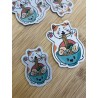 Sticker Maneki Neko et ses ramens