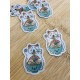 Sticker Maneki Neko et ses ramens