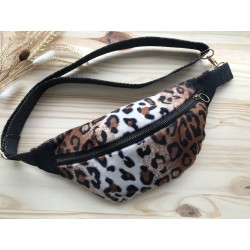 Sac banane en fausse fourrure Léopard