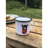 Mug Tasse timbale en métal - Acier émaillé - Kokeshi