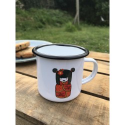 Mug Tasse timbale en métal - Acier émaillé - Kokeshi