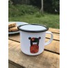 Mug Tasse timbale en métal - Acier émaillé - Kokeshi