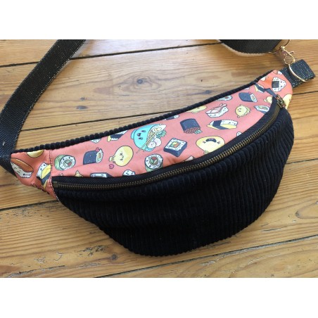 Sac banane en velours côtelé- okui - Fabriqué artisanalement en France