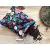 Sac à vrac en coton bio Hana - Fleurs japonaises
