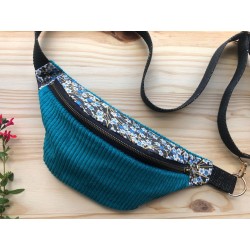 Sac banane en velours côtelé- Liberty Mitsi - Fabriqué artisanalement en France