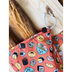 Sac à pain baguette en coton