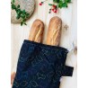 Sac à pain baguette - Coton bio - Fleurs Hana japonaises