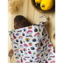 Sac à pain en coton - Sushis
