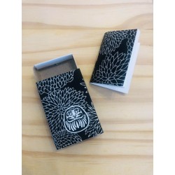 Boite à voeux Daruma - Bleu klein et pois or