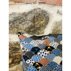 Coussin en tissu japonais - Mont Fuji 
