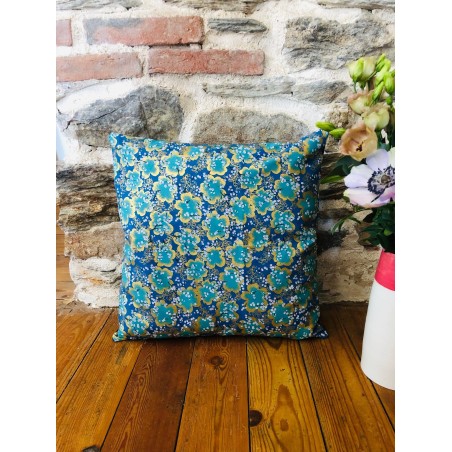 Coussin - Pivoines et motifs japonais