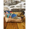 Trousse coton japonais paon doré