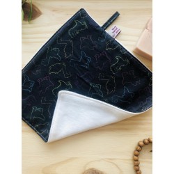 Serviette visage lavable et réutilisable  - Funky Dinosaures