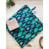 Serviette visage lavable et réutilisable  - Nenuphars et Libellules rouges