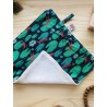 Serviette visage lavable et réutilisable  - Nenuphars et Libellules rouges