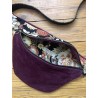 Sac banane en velours côtelé violet - Fraises