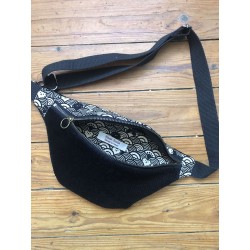 Sac banane en velours côtelé- Maneki neko - Fabriqué artisanalement en France