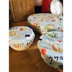 Charlotte recouvre en coton enduit kawaii japon