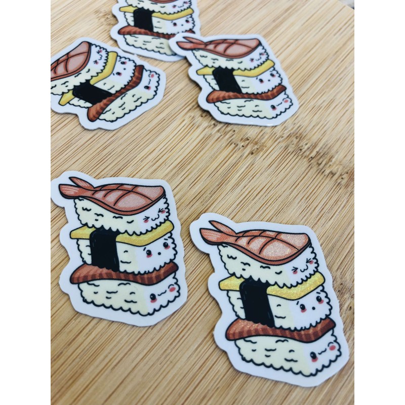 Stickers autocollant kawaii japon sushis