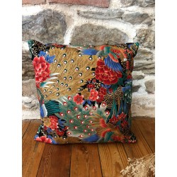 Coussin en tissu japonais - Paon