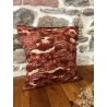 Coussin en tissu japonais - Mont Fuji et sakura rouges