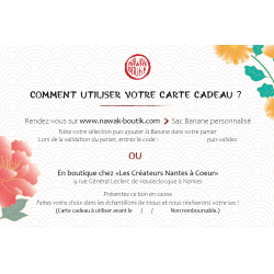 Carte cadeau - Offrez un sac banane personnalisé
