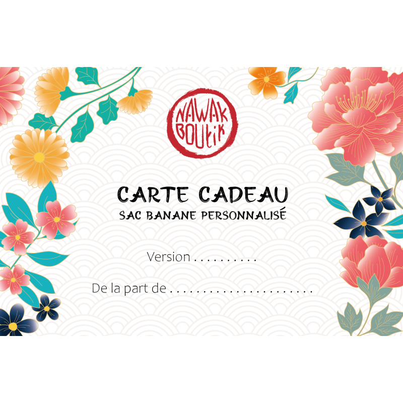 Carte cadeau - Offrez un sac banane personnalisé