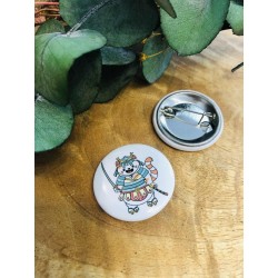 Badge kawaii Chamouraï