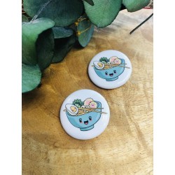 Badge kawaii ramens