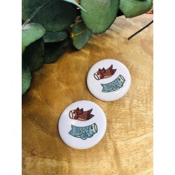 Badge kawaii carpes koinobori