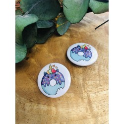 Badge kawaii Donut licorne