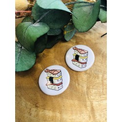 Badge kawaii Sushis