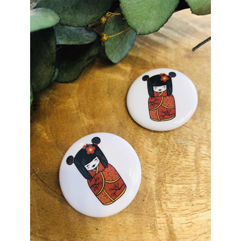 Badge Kawaii Kokeshie