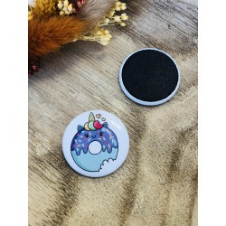 Magnet Aimant en tissu -  Donut licorne