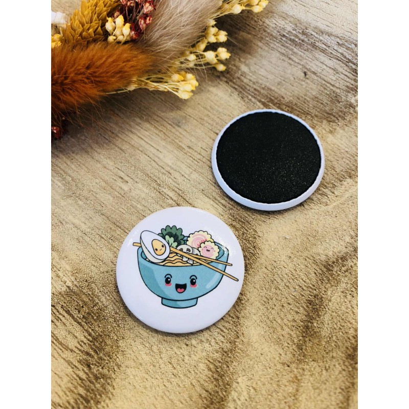Magnet Aimant en tissu -  Bol de ramens