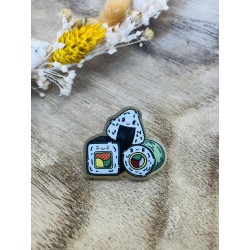 pins en métal émaillé - Makis et onigiri