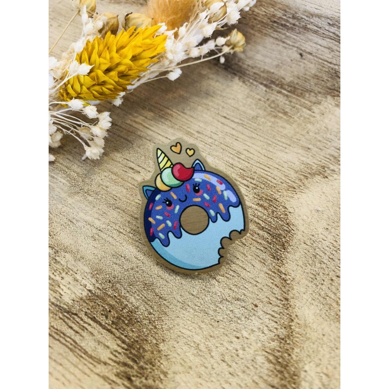 pins en métal émaillé - Pin's Donut licorne