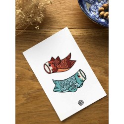 Carte postale Carpes Koinobori