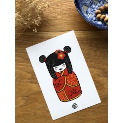 Carte postale kokeshie