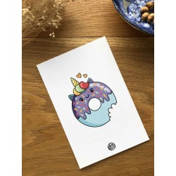 Carte postale Donut licorne