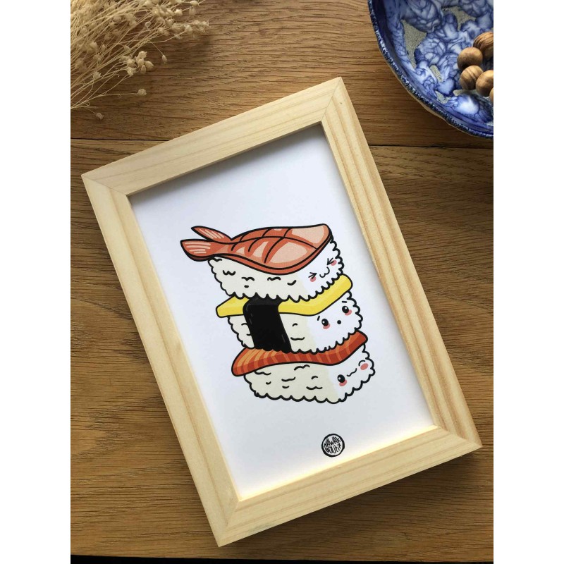 Cadre déco sushis