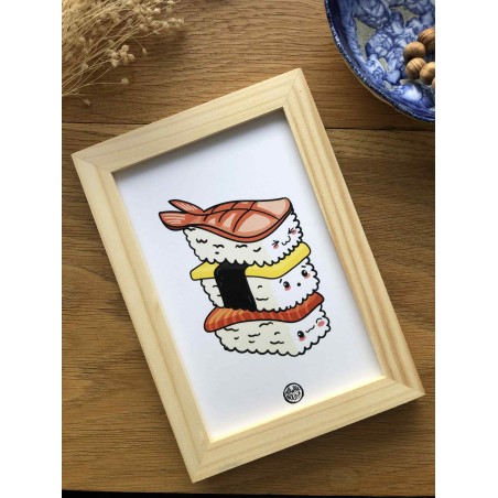 Cadre déco sushis