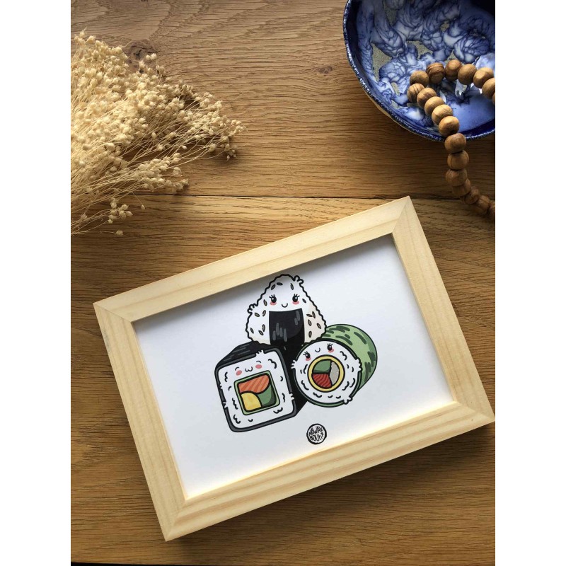 Cadre déco Makis et Onigiri