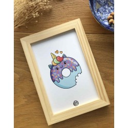 Cadre déco Donut Licorne