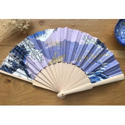 Eventail bois et tissu japonais