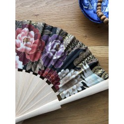 Eventail bois et tissu japonais